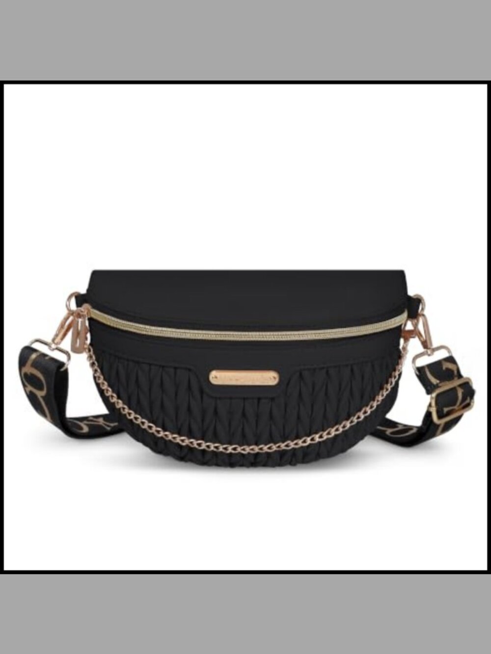 Quilted Oxford Crossbody Waist Bag Sling Fanny Pack Purse Women